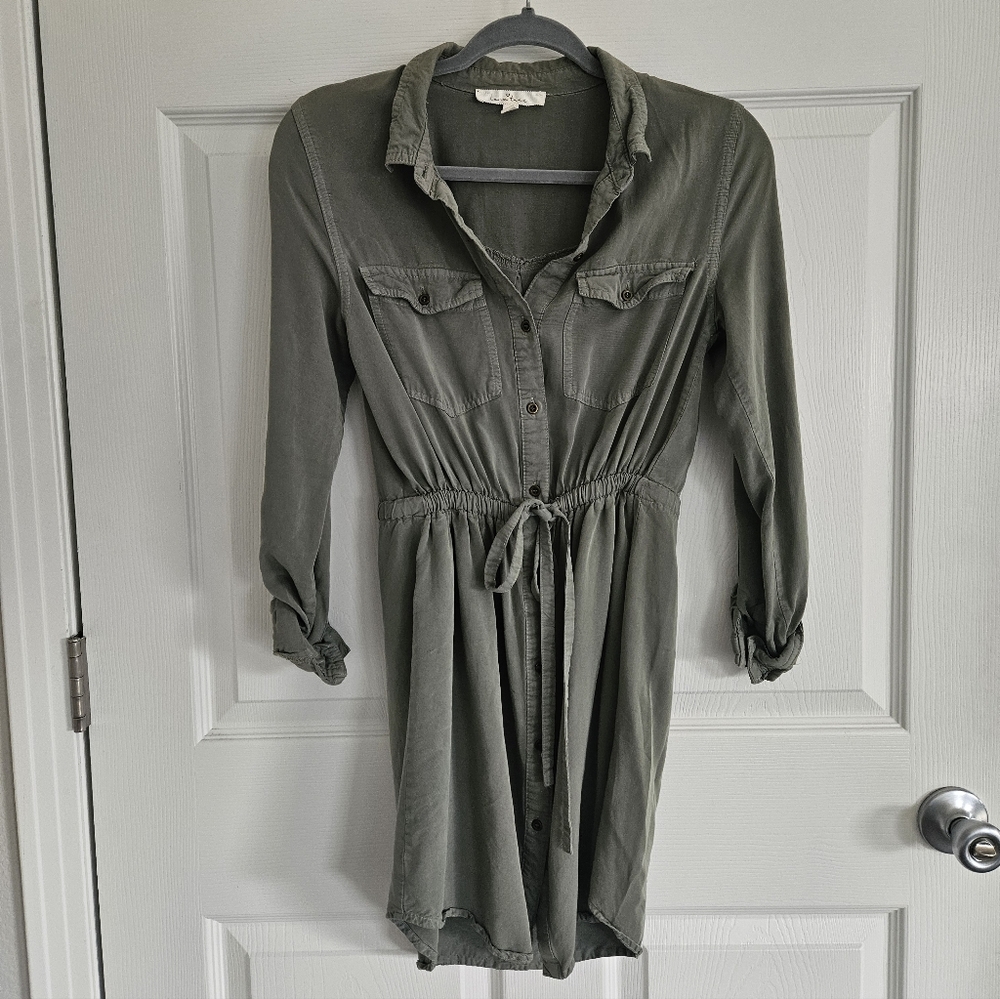 Sage Green Long Sleeve Dress Small